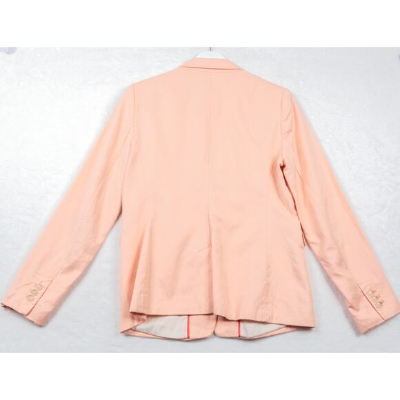 BANANA REPUBLIC‎ Linen Cotton Summer Jacket Corpcore Office Perfect Peach Sz 12 - Picture 8 of 11